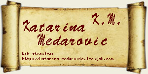 Katarina Medarović vizit kartica